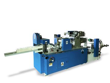 Cocktail Napkin Folding Machine 1/4 Folded Steel To Paper Embossing With Color Printing