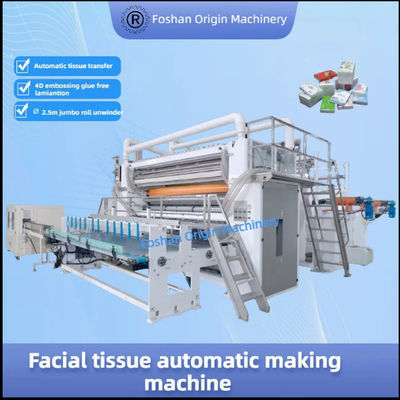 Linha de produção de tecidos faciais Máquina automática Máquina de interpolação