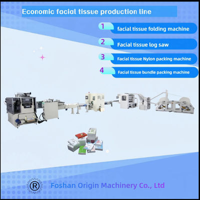 Linha de produção de tecido facial personalizável para conversão de papel de tecido com bomba de vácuo