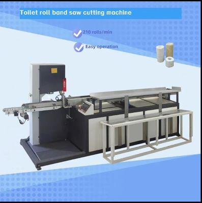 Papel de papel higiénico / toalha de cozinha Máquina automática de corte de serra de banda com roda de moagem