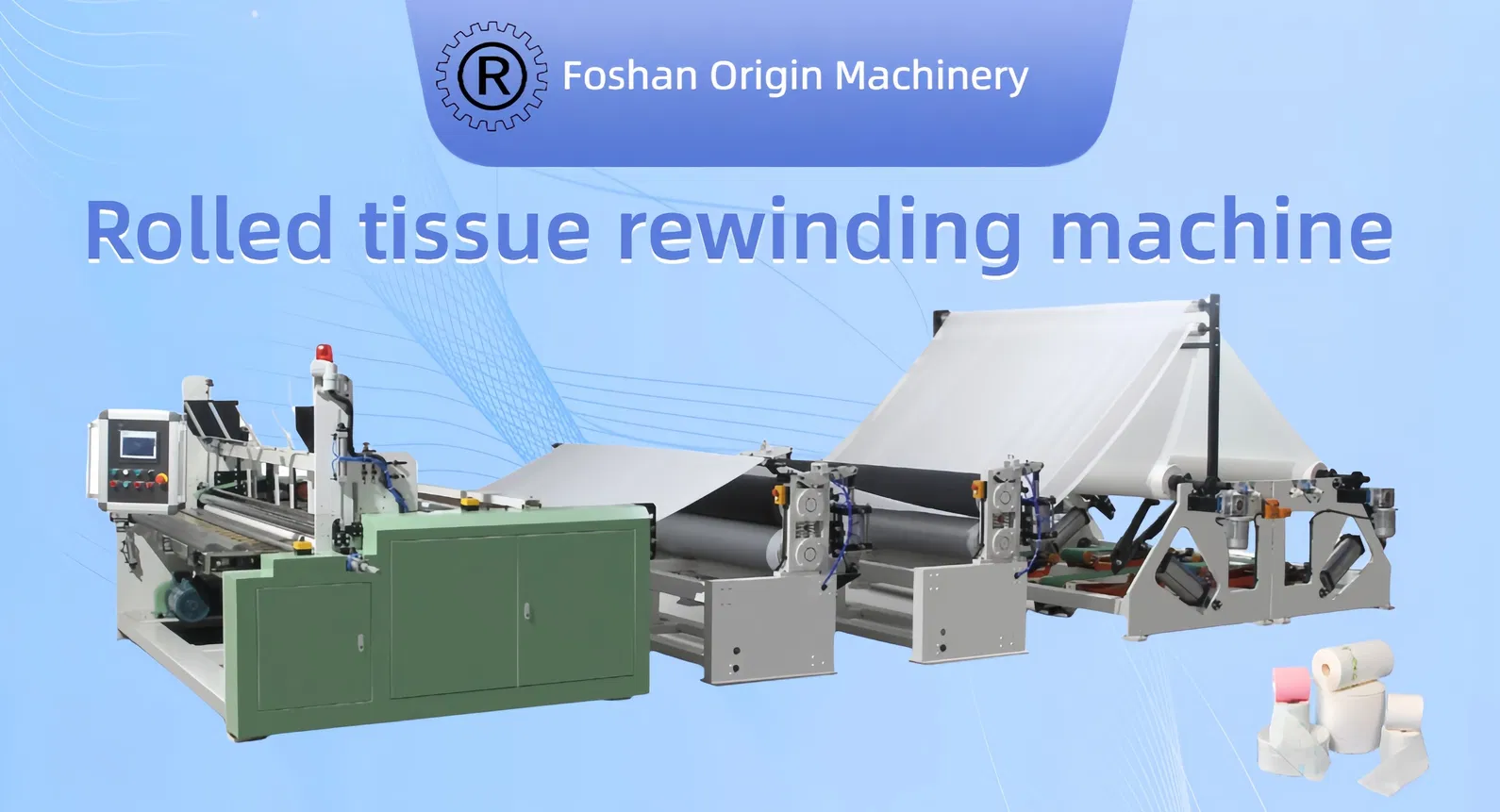 Linha de Produção Automática de Rolo de Papel Higiênico / Papel de Cozinha Jrt Maxi Rewinding Machinery 0