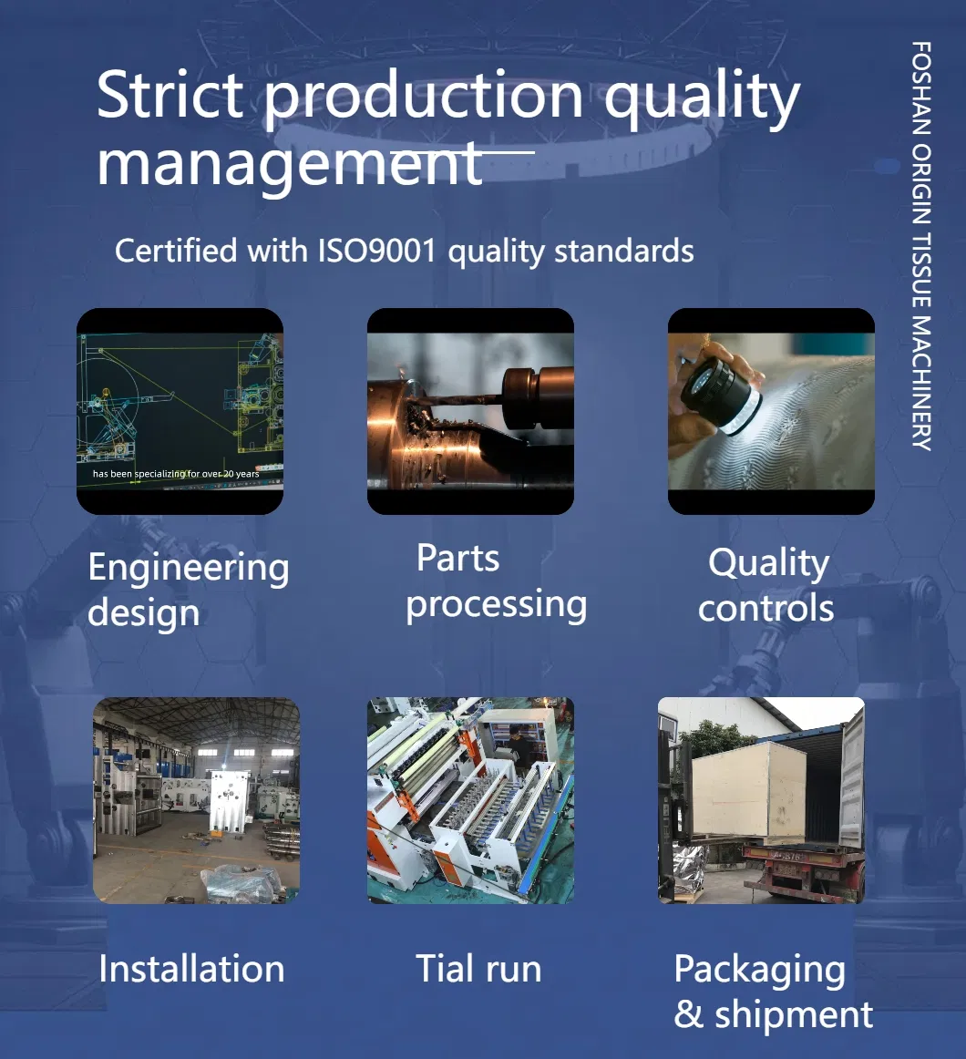 Máquina de toalhas de mão dobradas em Z/N com laminação de cola e rebobinador de toalhas de cozinha 7